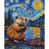 Bieber Van Gogh Style Starry Night