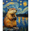 Bieber Van Gogh Style Starry Night
