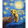Bee Van Gogh Style Starry Night