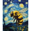 Bee Van Gogh Style Starry Night