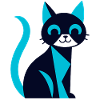 Black-blue cat with aw effect