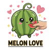 Melon Love Kawaii Manga Pastèque