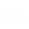 Heartbeat with palm trees and wave
