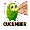 Cucumber Love Kawaii Manga Cucumber