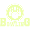 Retro Bowling Design in Neon Green