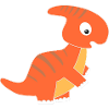 Cute dinosaur in cartoon style