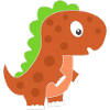 Playful Dinosaur Cartoon