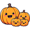 Halloween Pumpkin Family Funny Cute Kids