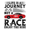 Roter Rennwagen mit der Startnummer 84