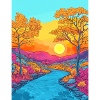 Vivid Autumn Landscape Scene