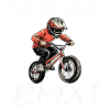 Young BMX rider with helmet