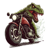Crocodile on Motorcycle Action Design