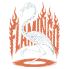 Flamingo Flames Skeleton Halloween