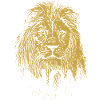 Modern calligraphy lion illustration