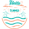 Summer Palm Tree Beach Design