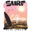 California Surfer Sunset