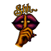 Mysterious silence with lips and fingers