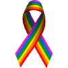 Rainbow flag as a bow