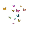 Schöner Mädchenname mit Schmetterlingen STEPHANI
