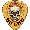 Rock Legend Skull with Flames