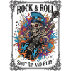 Rock &amp; Roll Skull with Guitar