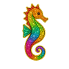 Rainbow Seahorse Swimming Badge