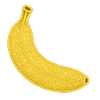 Glittering banana illustration