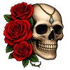 Roses & Skulls Tattoo Design