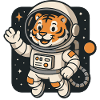 Adventurous Astronaut Tiger