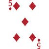 5 Diamonds Card