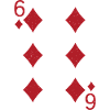 Six Diamonds Card