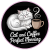 Motif café matinal pour chat