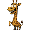 Funny Cartoon Giraffe Comic Design