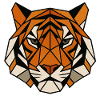 Geometric Tiger Face Illustration