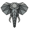 Geometric Elephant Art