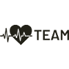 Heart wave icon with team text