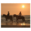 Sunset rider on the beach