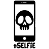 Selfie d'un crâne noir