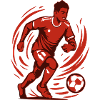 Dynamic soccer player in action design