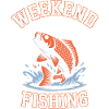 Weekend Fishing Splash T-shirt Design