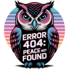 T-shirt « Erreur 404 » : Chouette paisible