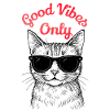 GoodVibesOnly – Cool Cats Illustration