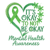 Mental Health Awareness Green Ribbon Design