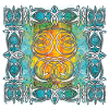 Motif celtique avec motifs soleil