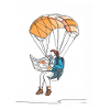 Luftfahrende Leser Illustration