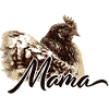 Charmante Huhn Illustration mit Mutter-Motiv