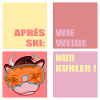 APRÈS-SKI SKIING COW FUNNY