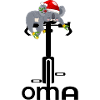 WEIHNACHTEN OMA FAHRRADFAHRERIN KOALA
