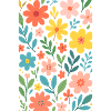 Floral patterns in pastel colours
