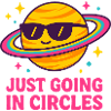 Galactic planet with sunglasses